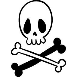czaszka i kości ikona