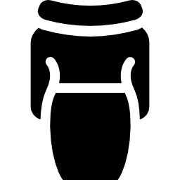 Платье с высоким воротом иконка