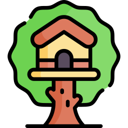 Tree house icon