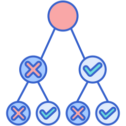 árbol de decisiones icono