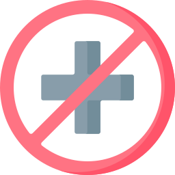 No medical insurance icon