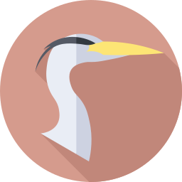 Grey heron icon