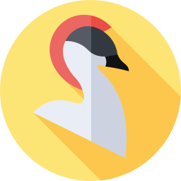 Grey crowned crane icon