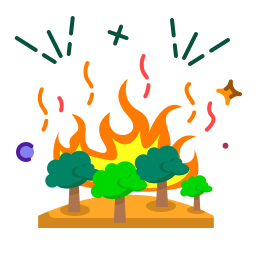 feu de forêt Icône