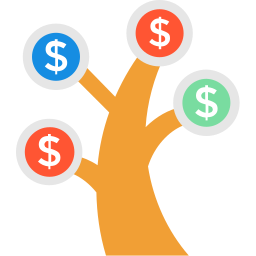 Money tree icon