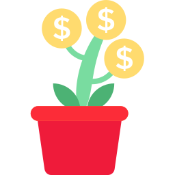 Money growth icon