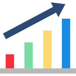 grafico di crescita icona