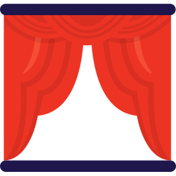 Stage curtain icon