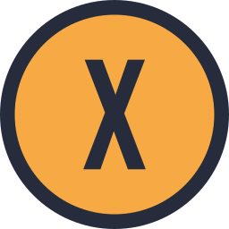 Letter x icon