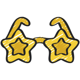 Star glasses icon