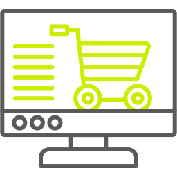 Покупки в интернет магазине иконка
