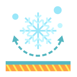 tela a prueba de nieve icono