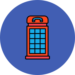 Telephone booth icon