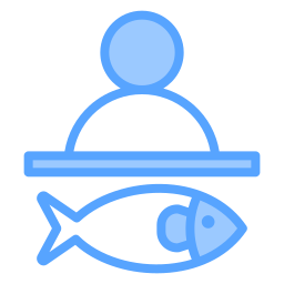 Торговец рыбой иконка