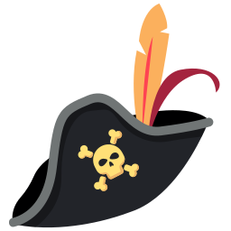 sombrero pirata icono