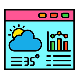 análisis de pronóstico icono