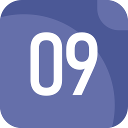 número 9 icono