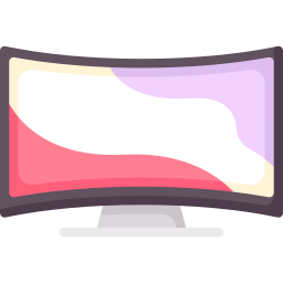 Curved monitor icon