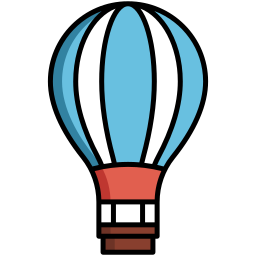 Hot air balloon icon