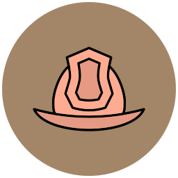 Firefighter helmet icon