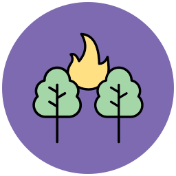 incendio forestal icono
