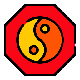 símbolo yin yang Ícone