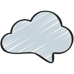 berichten in de cloud icoon
