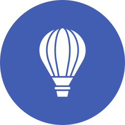 Hot air balloon icon