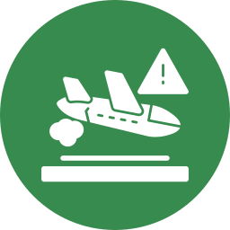 Airplane accident icon