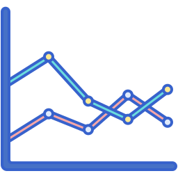 gráfico de linha Ícone