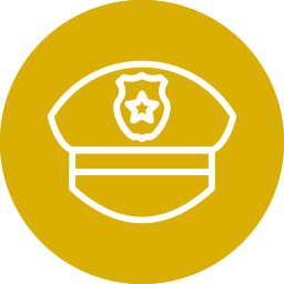 gorra de policía icono