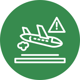 vliegtuig ongeluk icoon