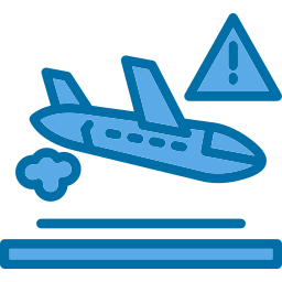 vliegtuig ongeluk icoon