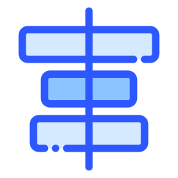 verticale uitlijning icoon