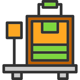 Luggage scale icon