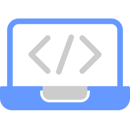 Laptop code icon