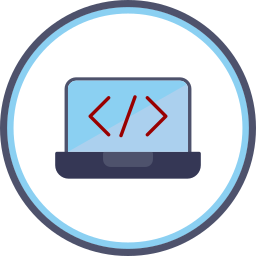 Laptop code icon