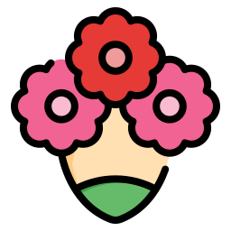 ramo de flores icono