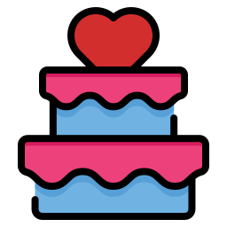 Wedding cake icon