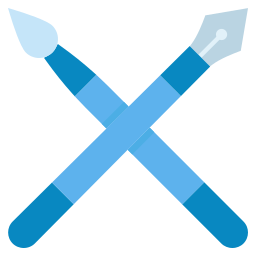 Pen and brush icon