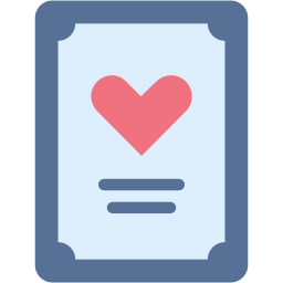 Wedding card icon