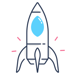 Space rocket icon