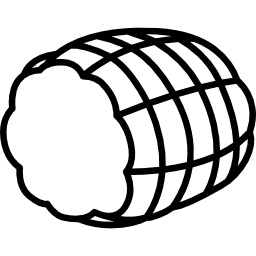 jamón ahumado negro icono