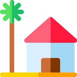 casa en la playa icono