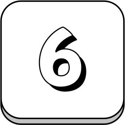 numero 6 icona