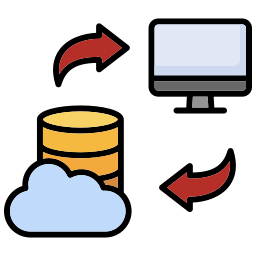 transferencia de datos icono