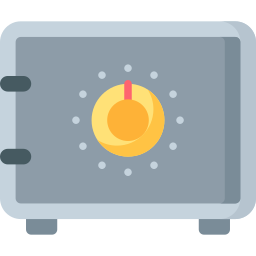 cassetta di sicurezza icona