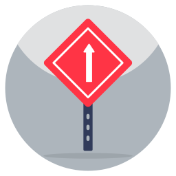 Road sign icon