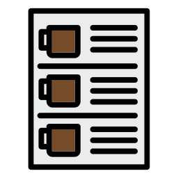 Coffee menu icon