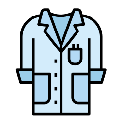 Лабораторный халат иконка